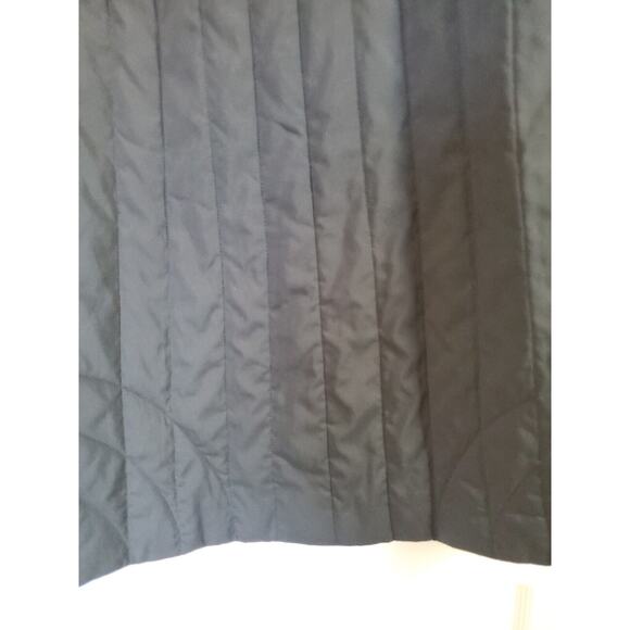 BCBGMAXAZRIA Long Black Quilted Midweight Minimalist Coat Jacket, Women's Medium - Picture 14 of 14